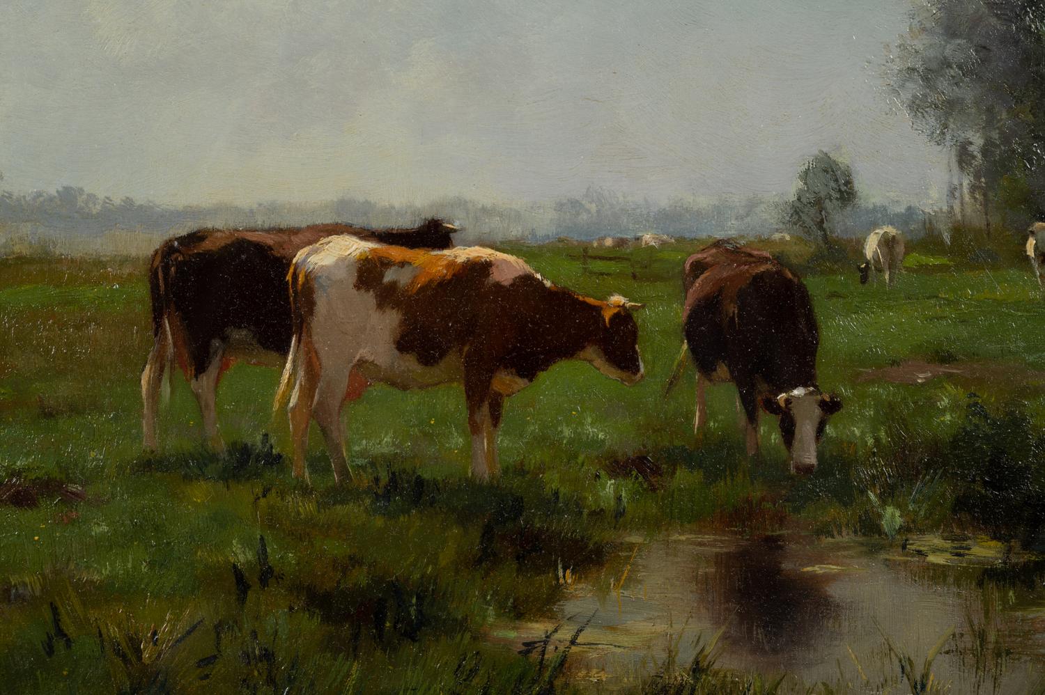Rural Landscape with Grazing Cattle