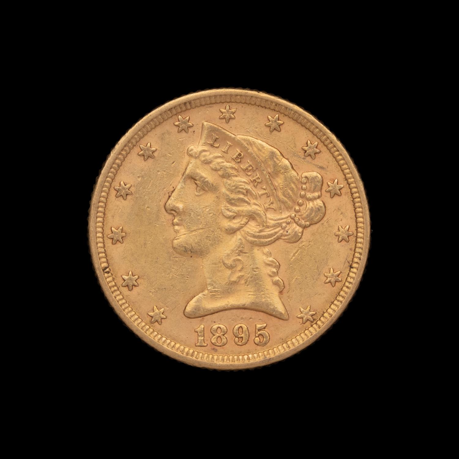 A 1895 Liberty Head $5 Gold Coin
