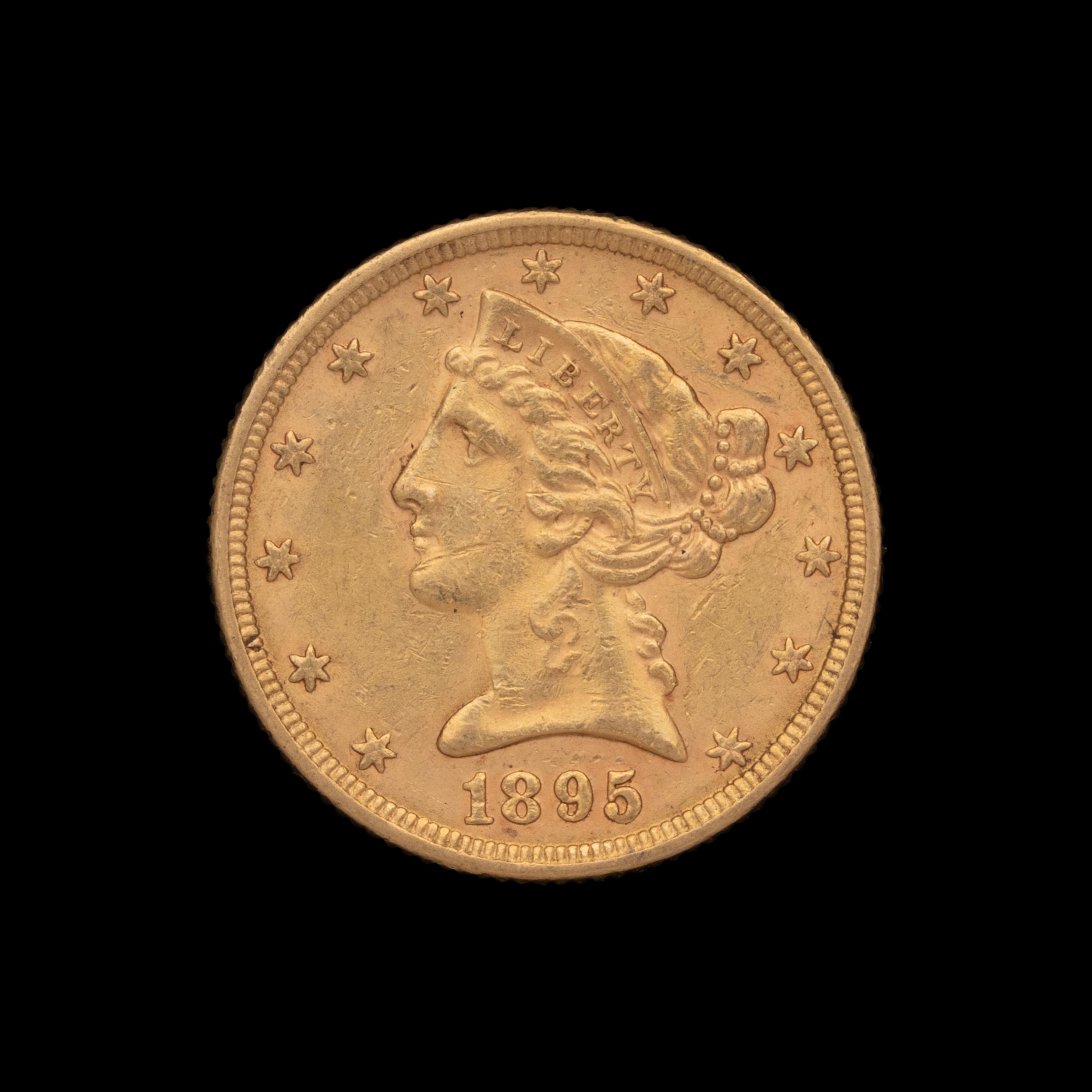 A 1895 Liberty Head $5 Gold Coin
