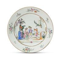 Chinese Export porcelain famille rose plate circa 1760