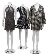 Two Geoffrey Beene Dresses and One Coat, Spring 1992