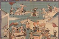 A Large Kesi Woven Silk 'Battle Scene' Panel