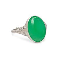 JADE AND DIAMOND RING