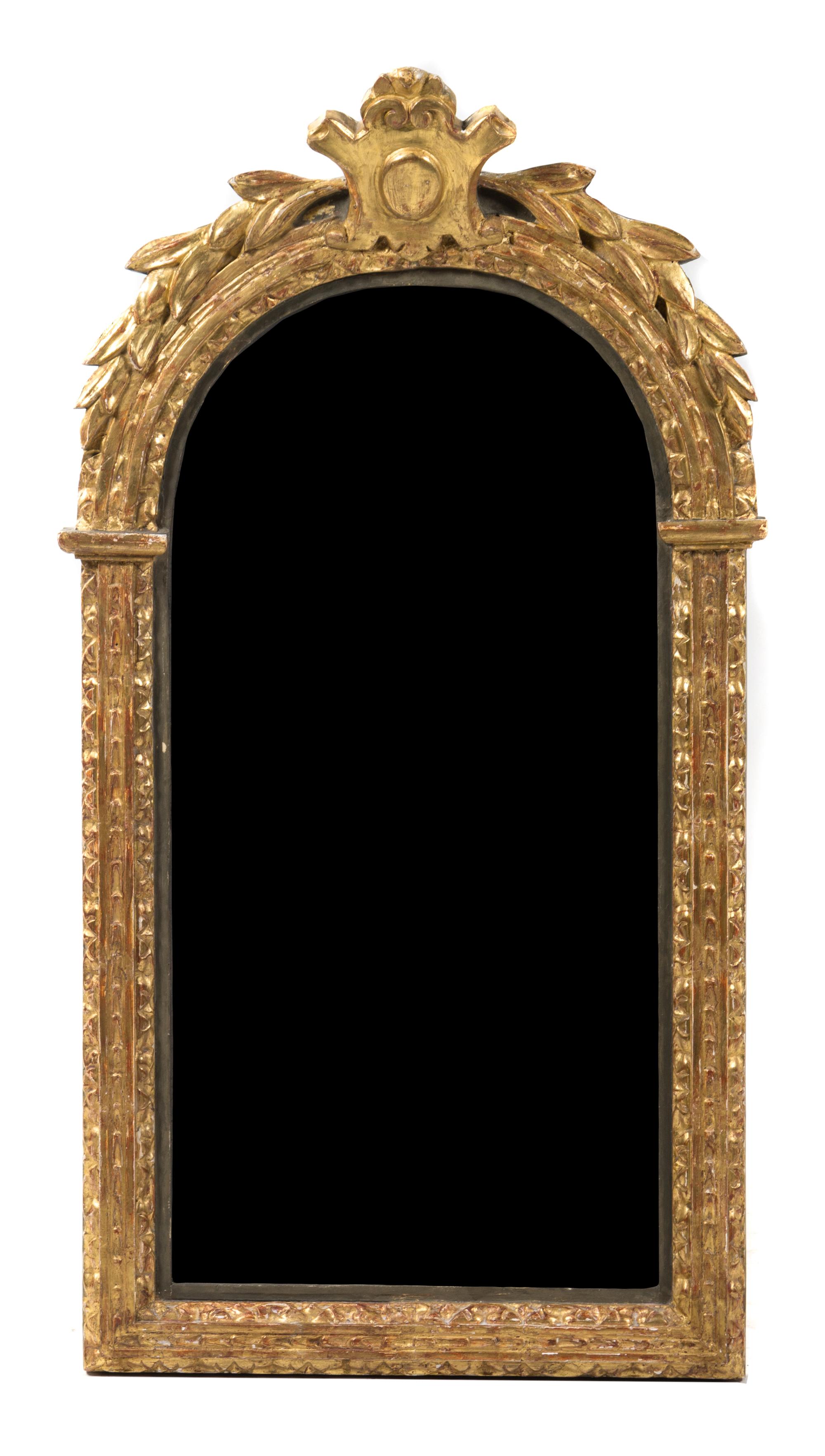 An Italian Neoclassical Style Giltwood Mirror Height 48 x width 36 inches. — 19TH CENTURY
