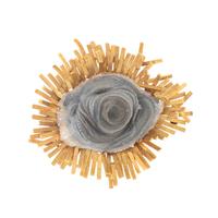 GILLIAN E. PACKARD, MODERNIST YELLOW GOLD AND CHALCEDONY BROOCH