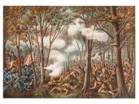 [WAR OF 1812]. A group of 2 Battle of Tippecanoe lithographs.