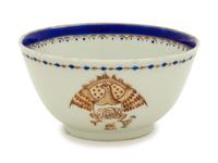 A Chinese Porcelain Cup and Saucer for the American Market