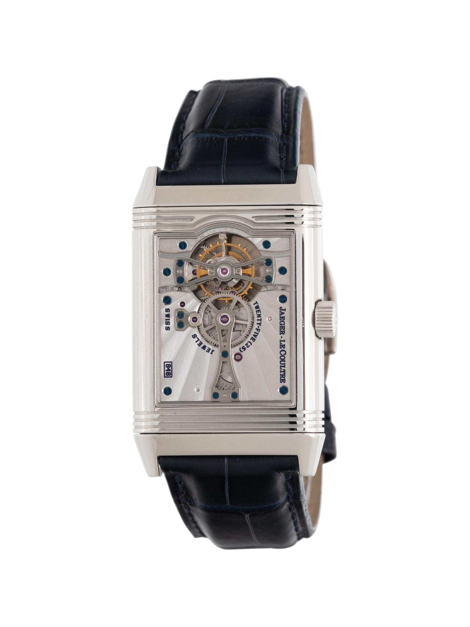 JAEGER-LECOULTRE, PLATINUM 'REVERSO NUMBER TWO' TOURBILLON WATCH