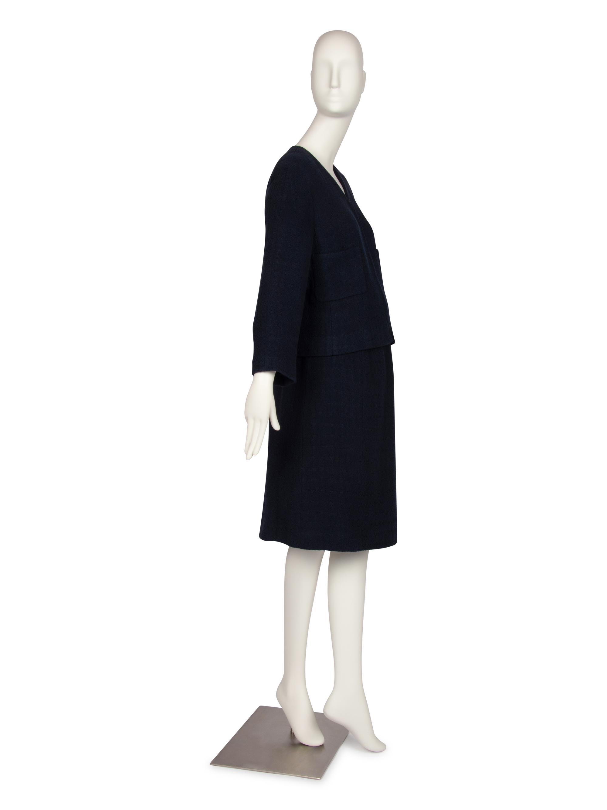 Chanel Navy Skirt Suit, 1999