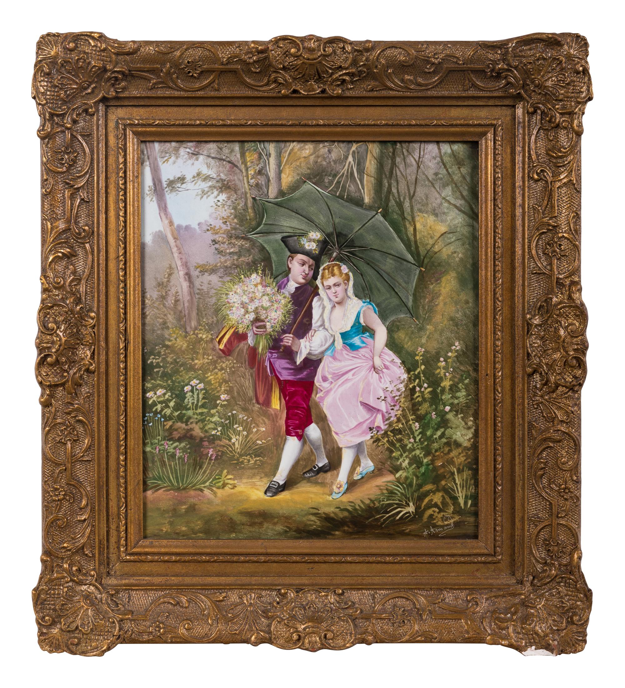 A Continental Porcelain Plaque