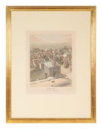 A group of 4 aquatint prints of Chicago by A. Ackermann and Son, Inc., comprising: