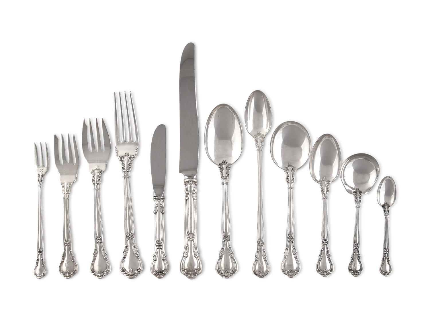 An American Silver Flatware Service