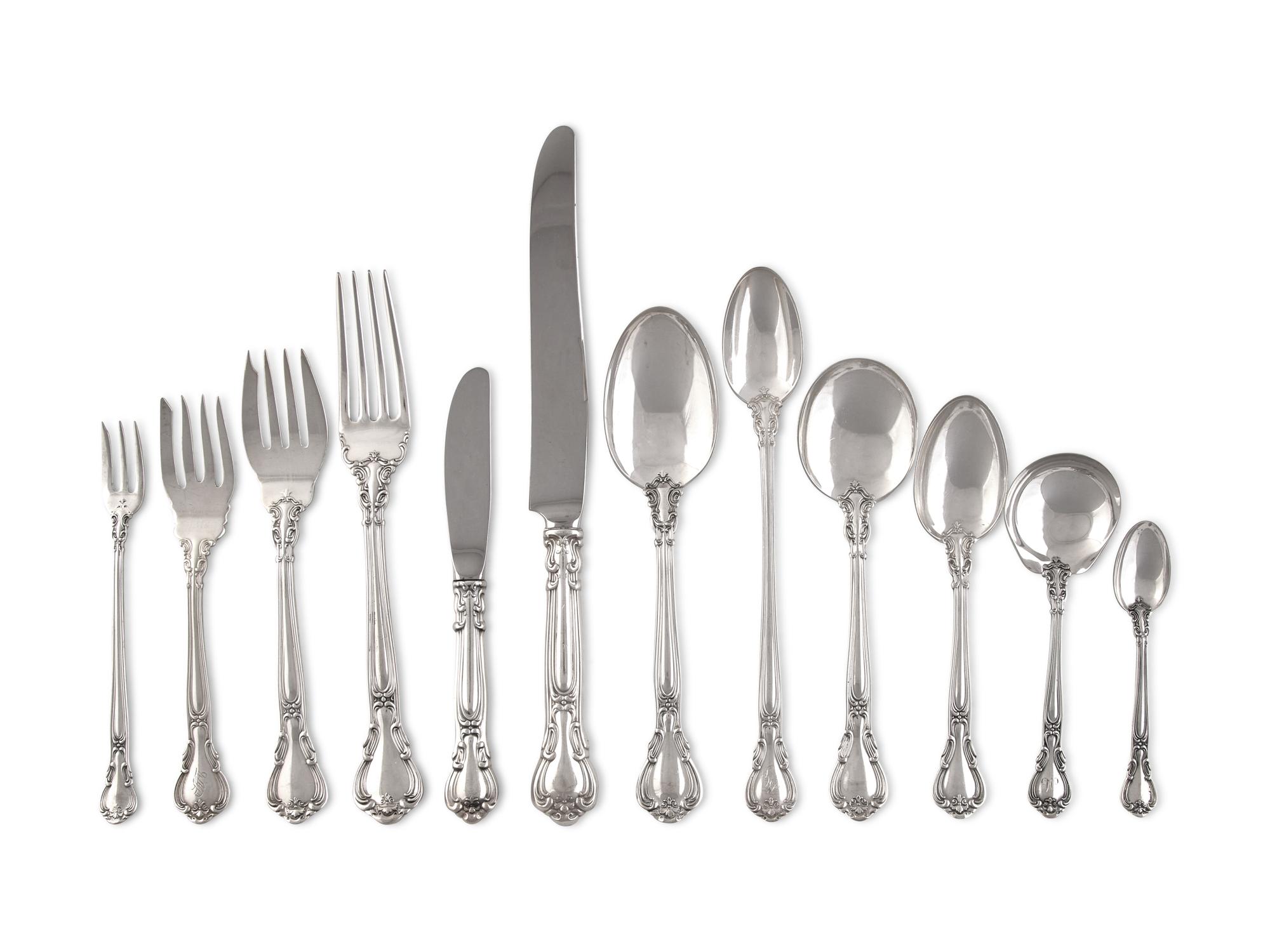An American Silver Flatware Service