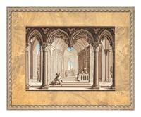 A Near Pair of French Papier Peinte Fireboards