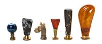 A Collection of Hardstone Seals, Height of tallest 4 3/8 inches.