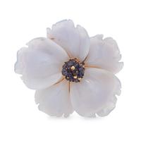 GEMSTONE FLOWER BROOCH
