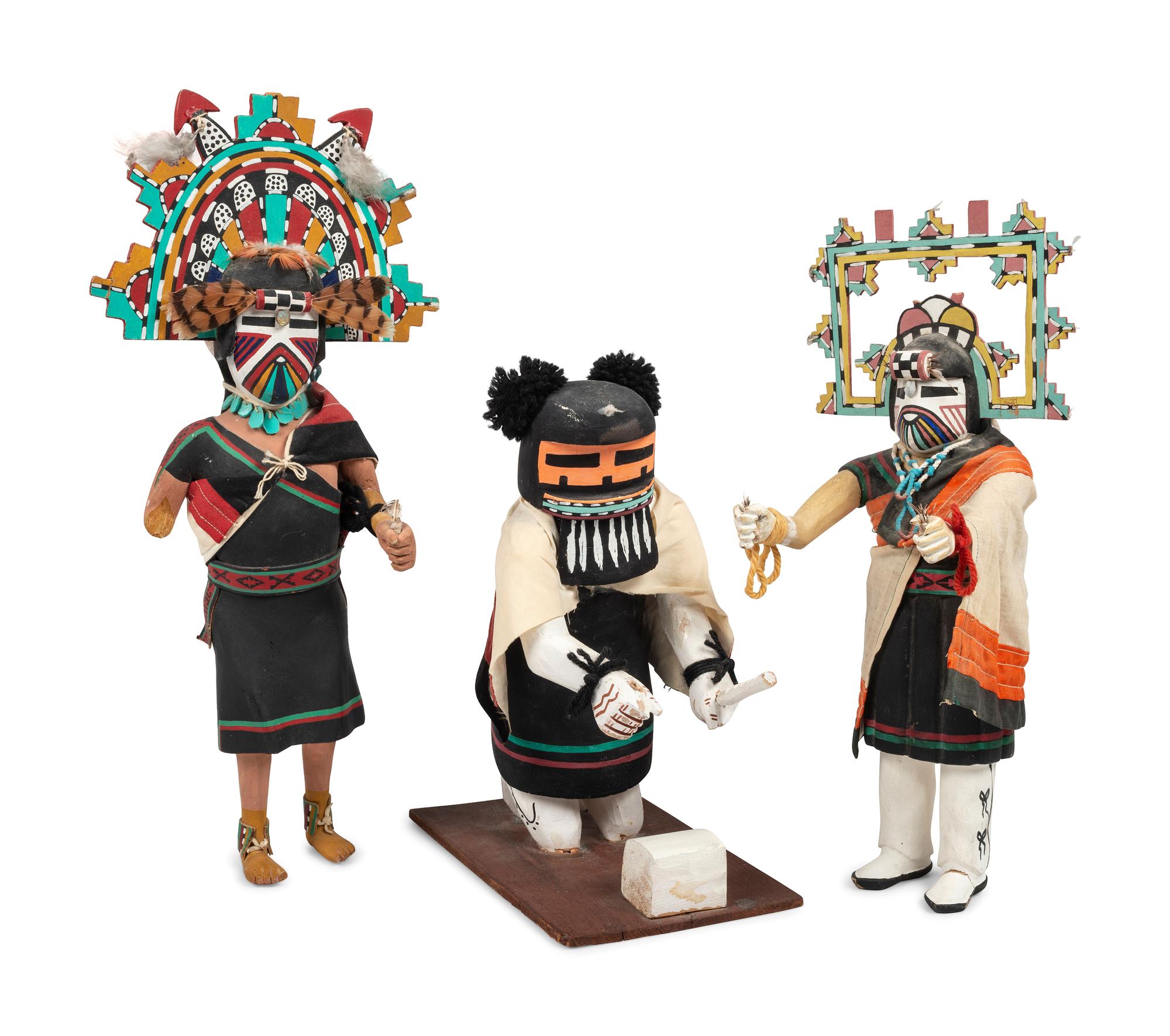 Trio of Hopi Katsinas