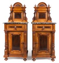 A Victorian Partial Bedroom Suite Height of first 34 1/2 x width 43 1/4 x depth 21 3/4 inches.