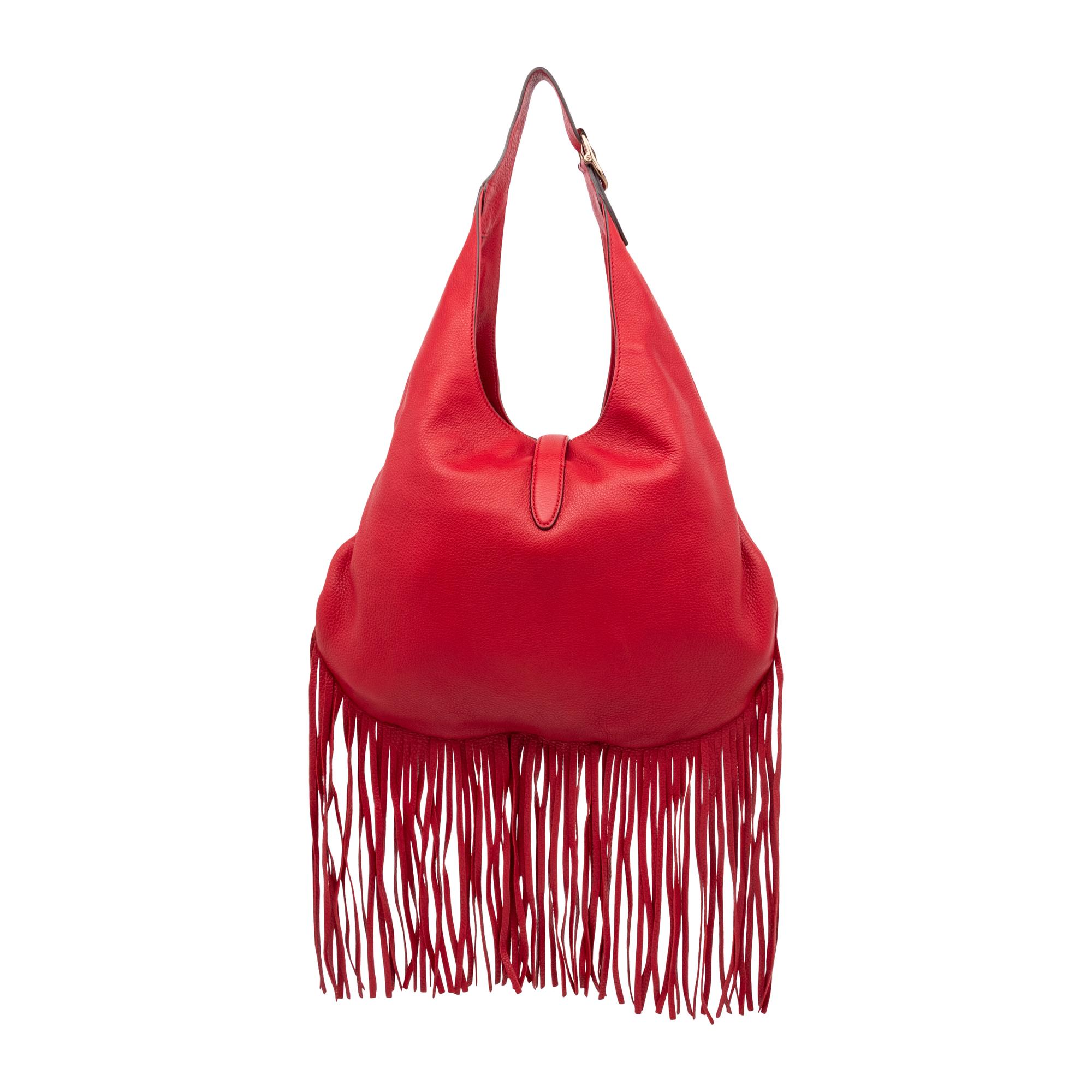 Gucci, Fringed Leather Jackie Hobo Bag