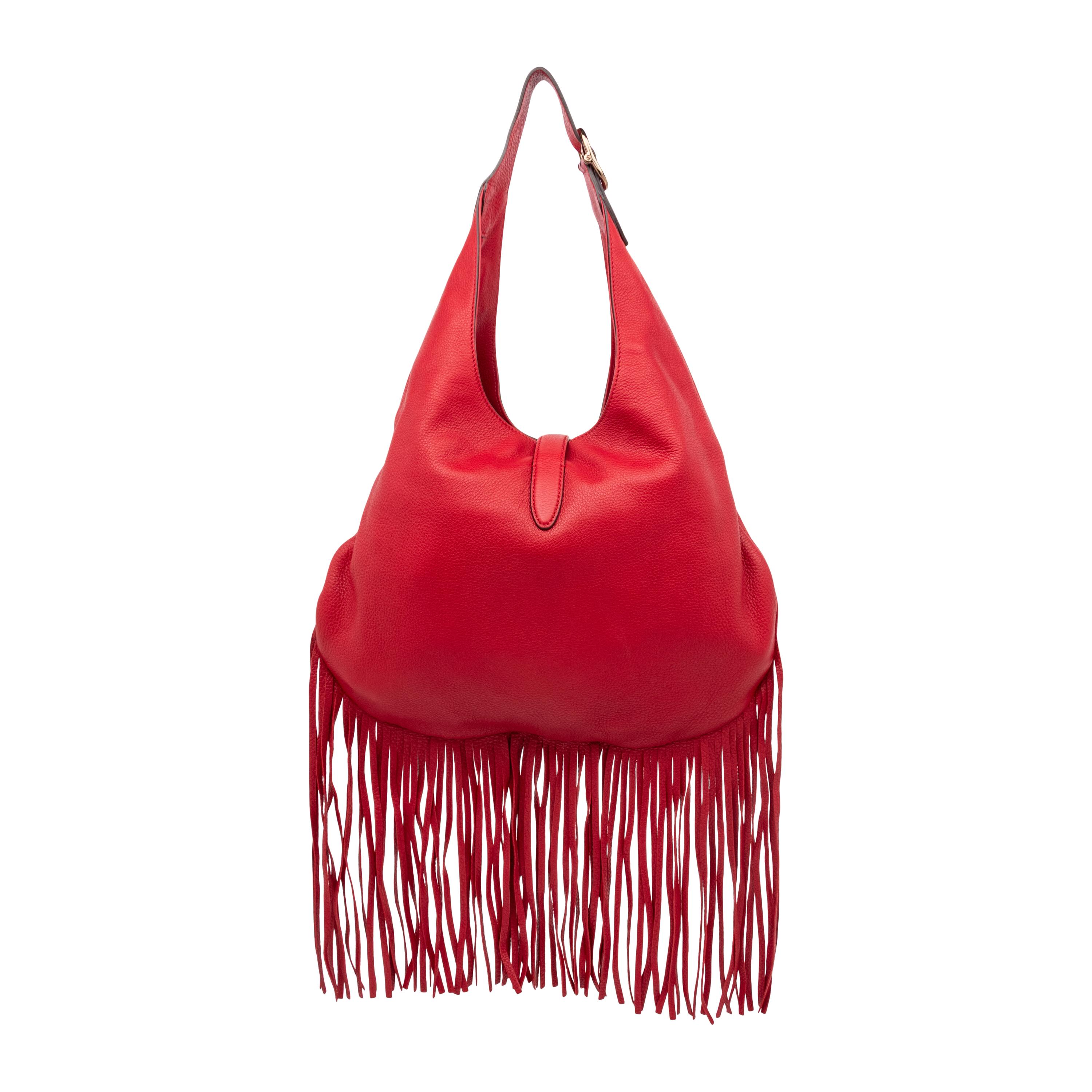 Gucci, Fringed Leather Jackie Hobo Bag