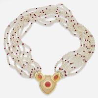 A 14K Yellow Gold and Gemstone Necklace