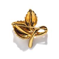 TIFFANY & CO., YELLOW GOLD LEAF BROOCH