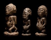 Three Baule Wood Figures