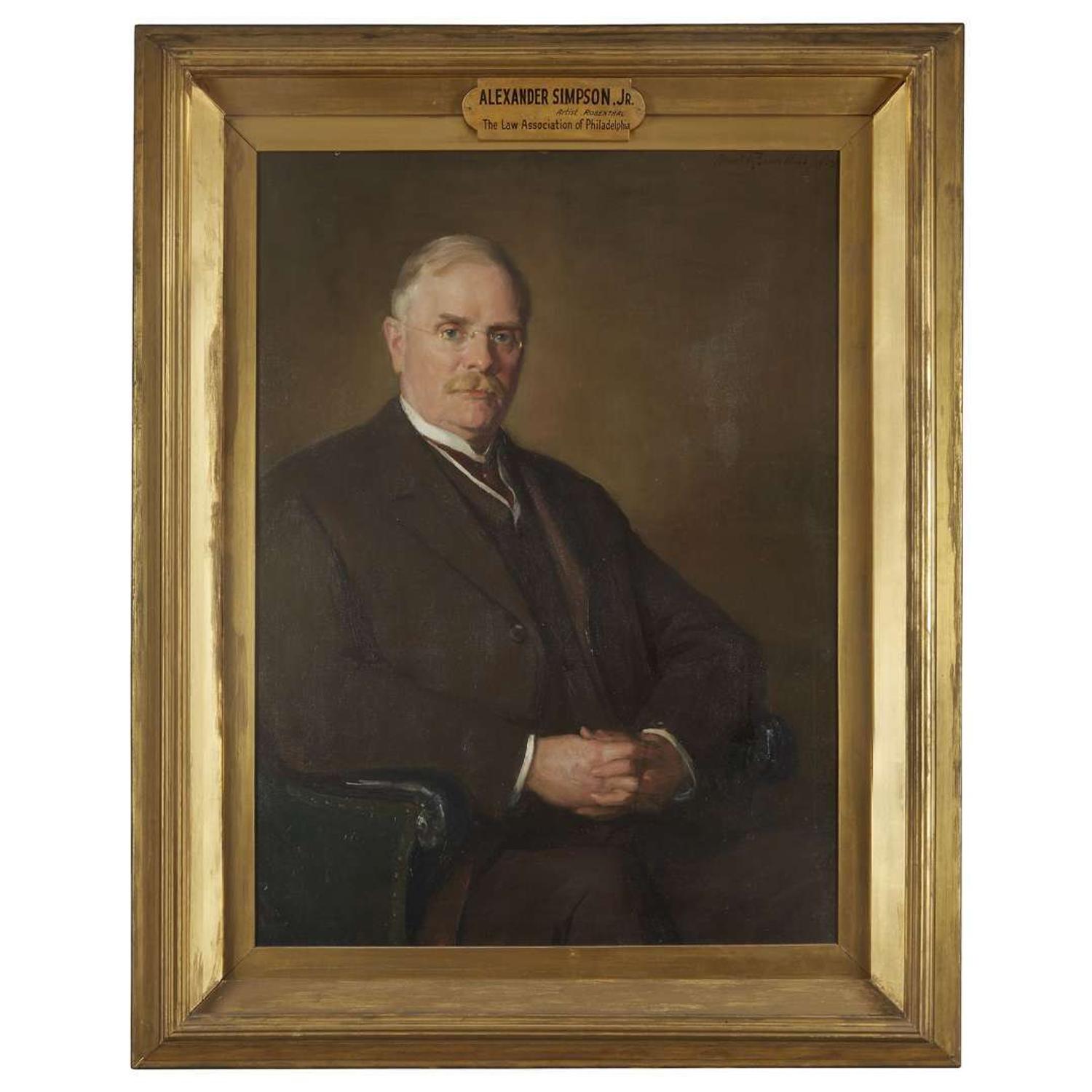 Albert Rosenthal (1863-1939) Portrait of Alexander Simpson (1855-1935)