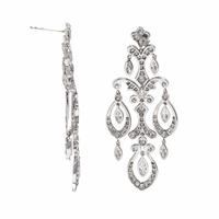 Diamond and White Gold Pendant Earrings