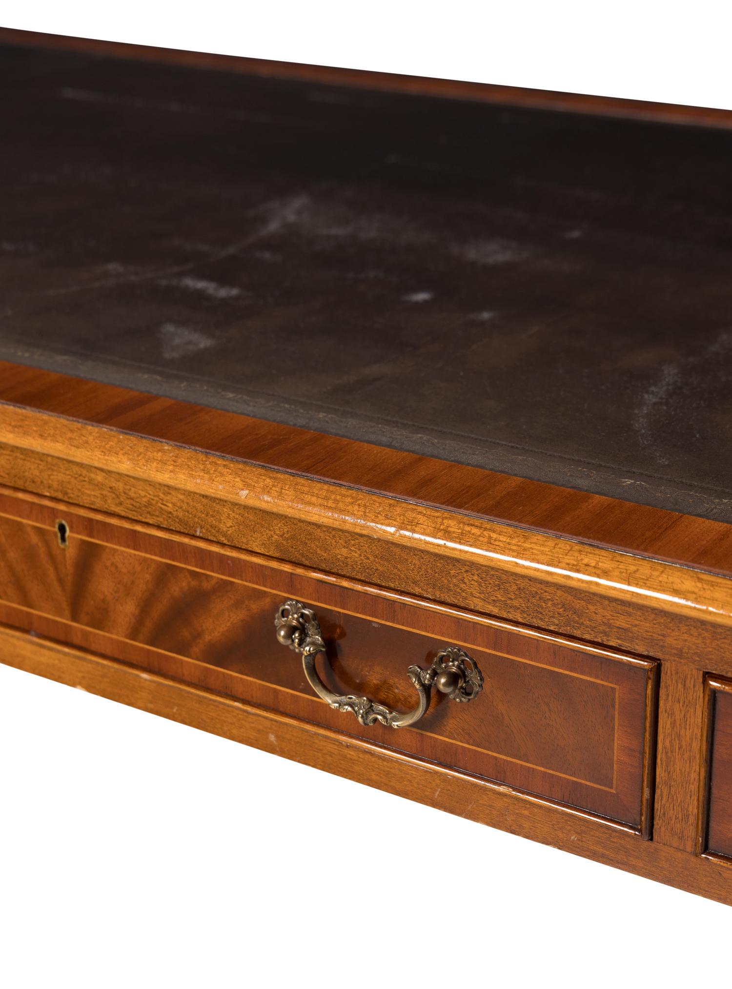 A George III Style Mahogany Library Table