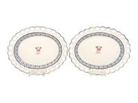 A Pair of English Reticulated Creamware Trays