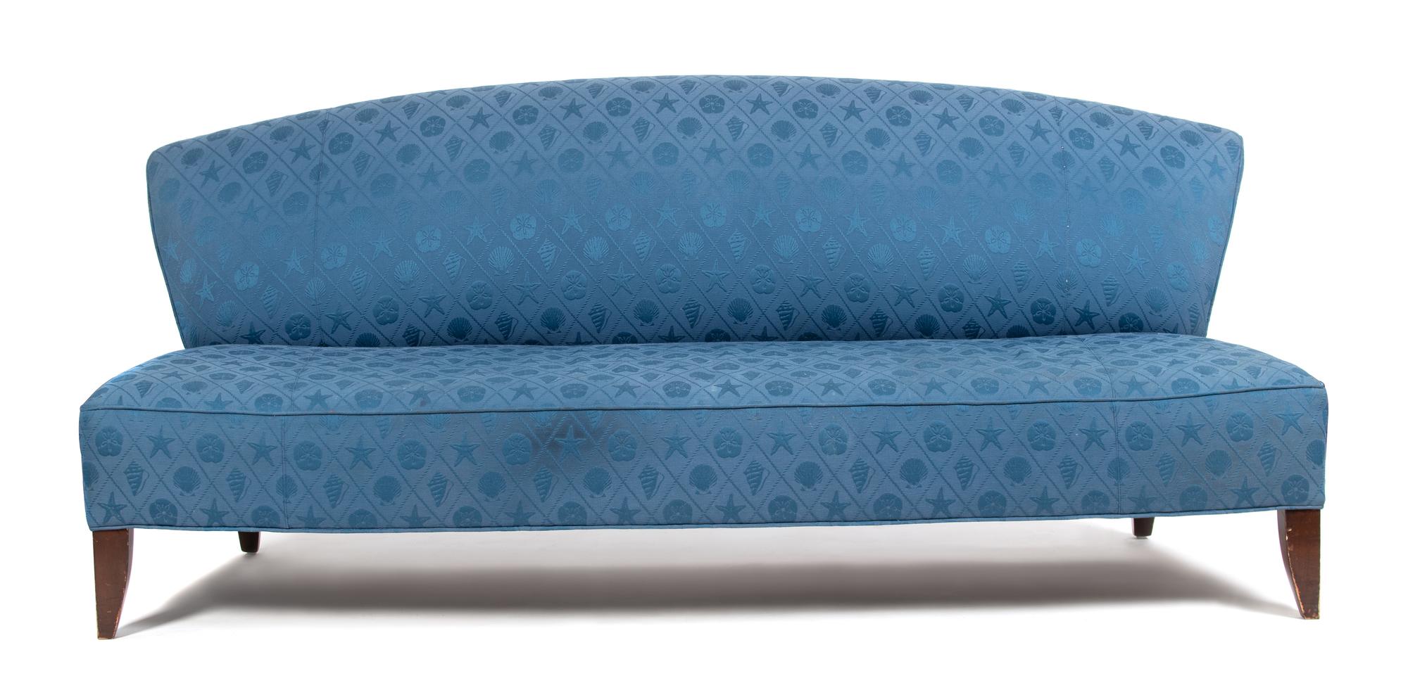 A Contemporary Upholstered Curved-back Settee — 20TH CENTURY