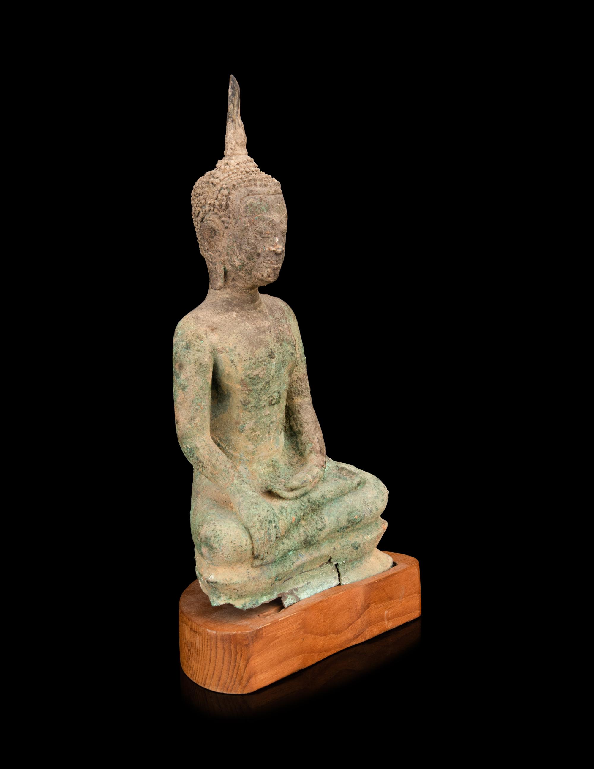 A Thai Bronze Figure of Buddha