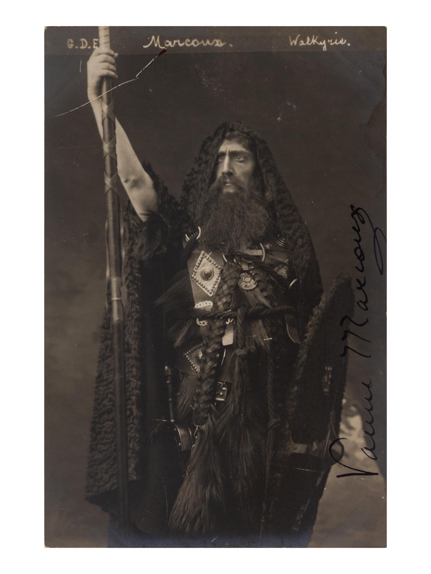 [19TH AND 20TH-CENTURY OPERA SINGERS]. A group of 6 photographs, cabinet photographs, cartes de visite, or photographic postcards of opera singers from the 1890s-1900s, most signed, comprising images of: