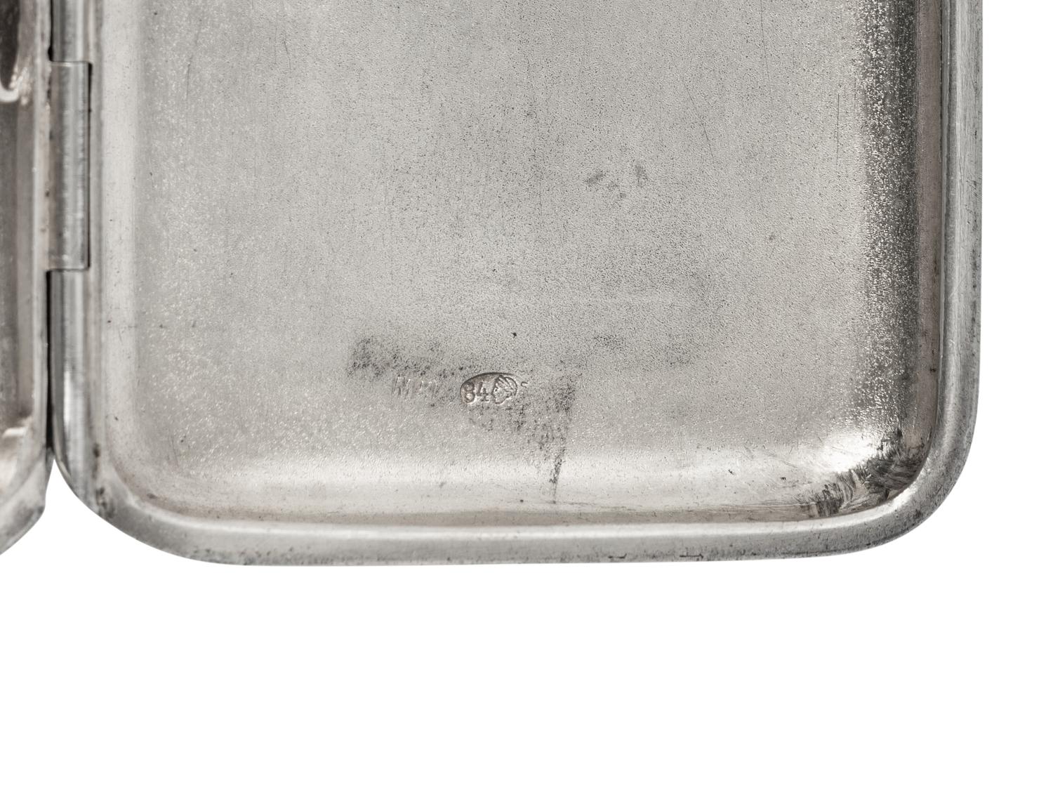 Two Russian Silver Cigarette Cases
