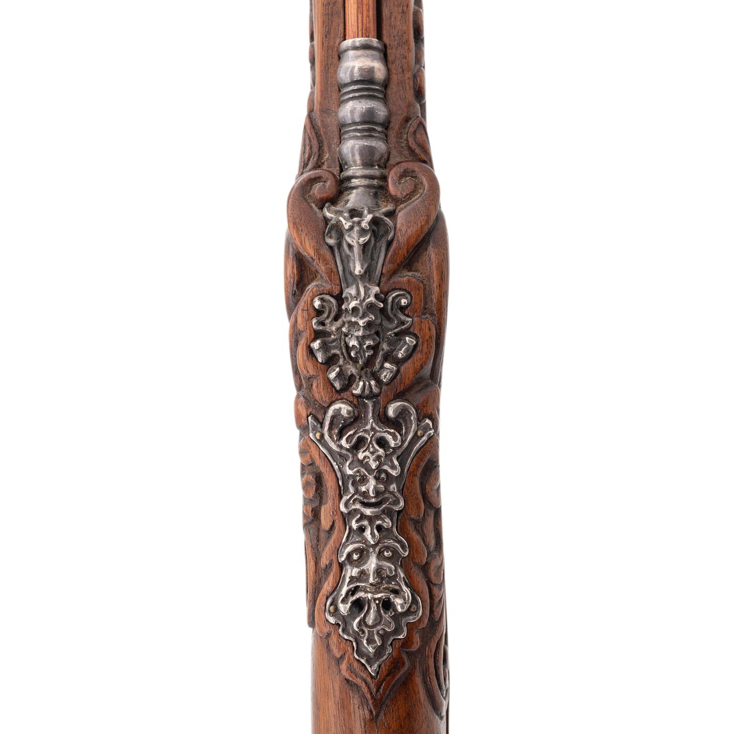 Contemporary Flintlock Jaeger Rifle with Actaeon and Diana Motifs