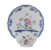A Chinese Export Cup and Saucer Diameter of saucer 4 3/4 inches.