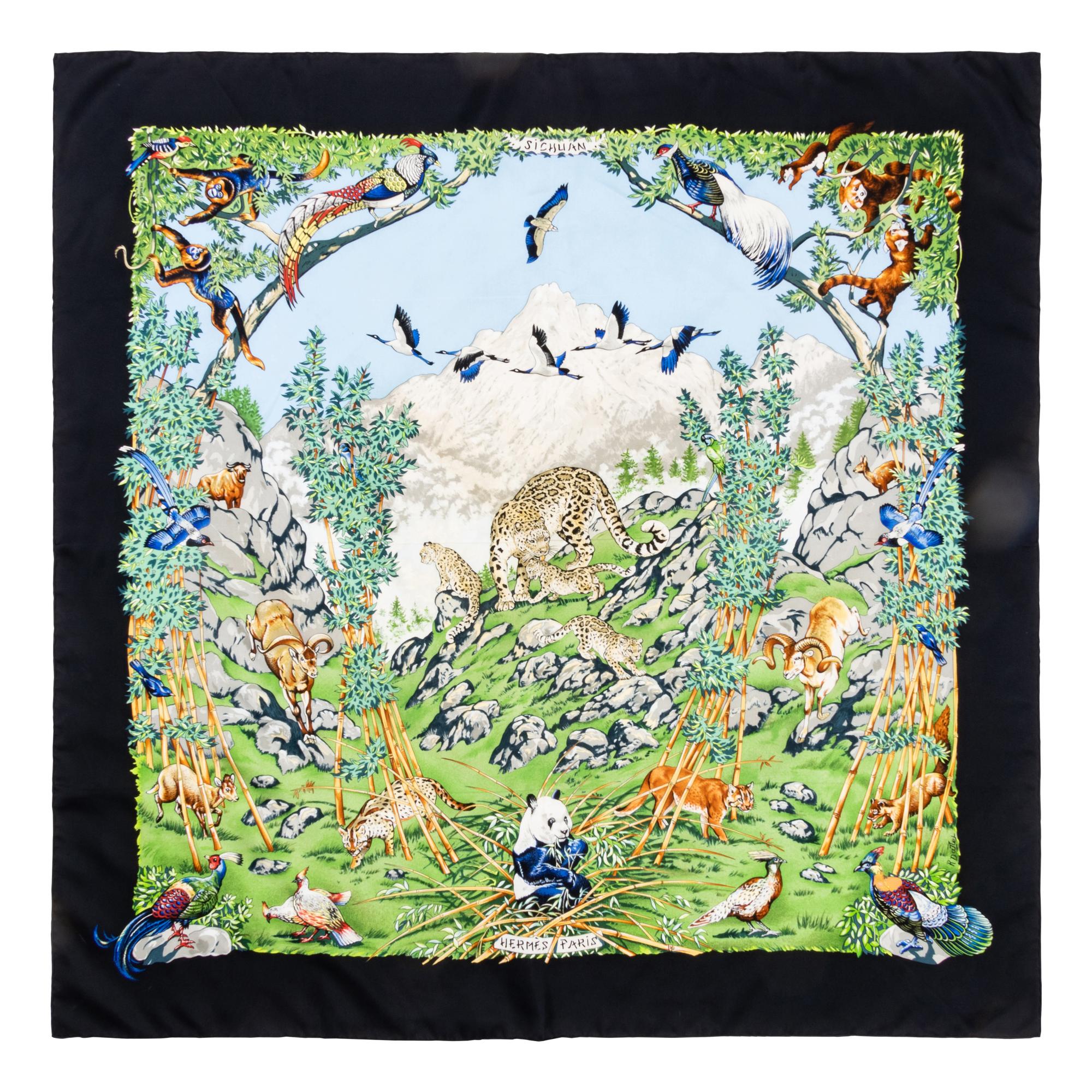 Three Hermès 90cm Scarves