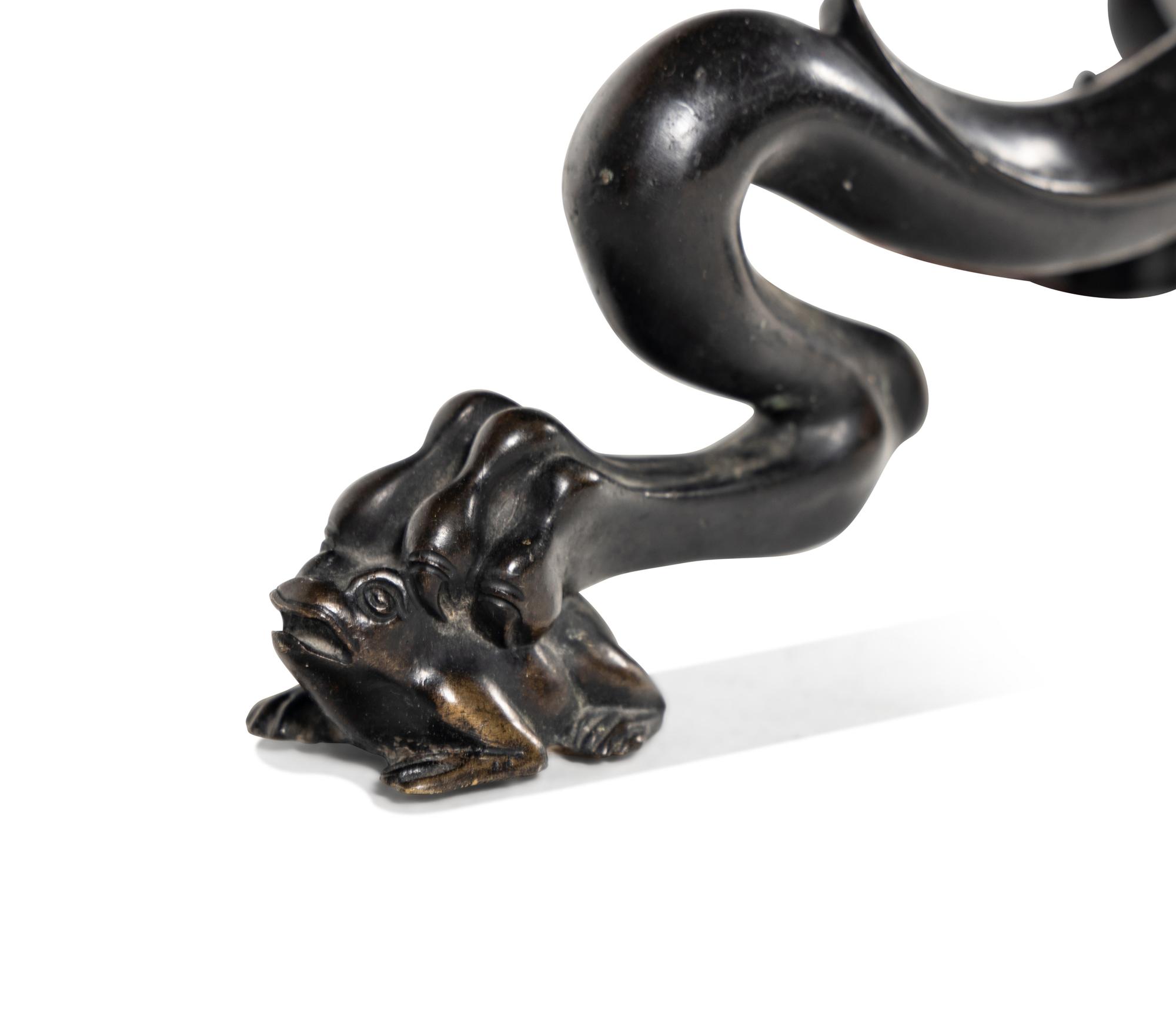 A Pair of Neoclassical Bronze Floor Lamps