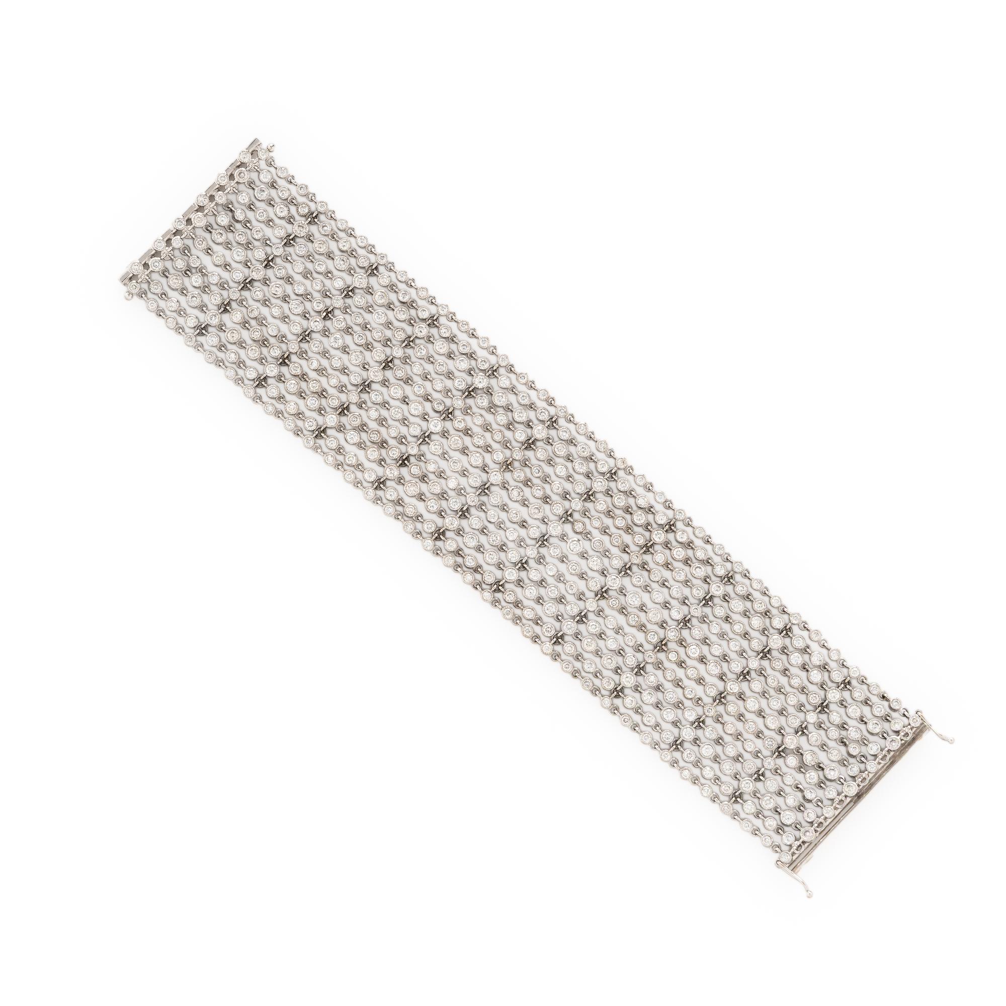 Diamond and White Gold Bracelet