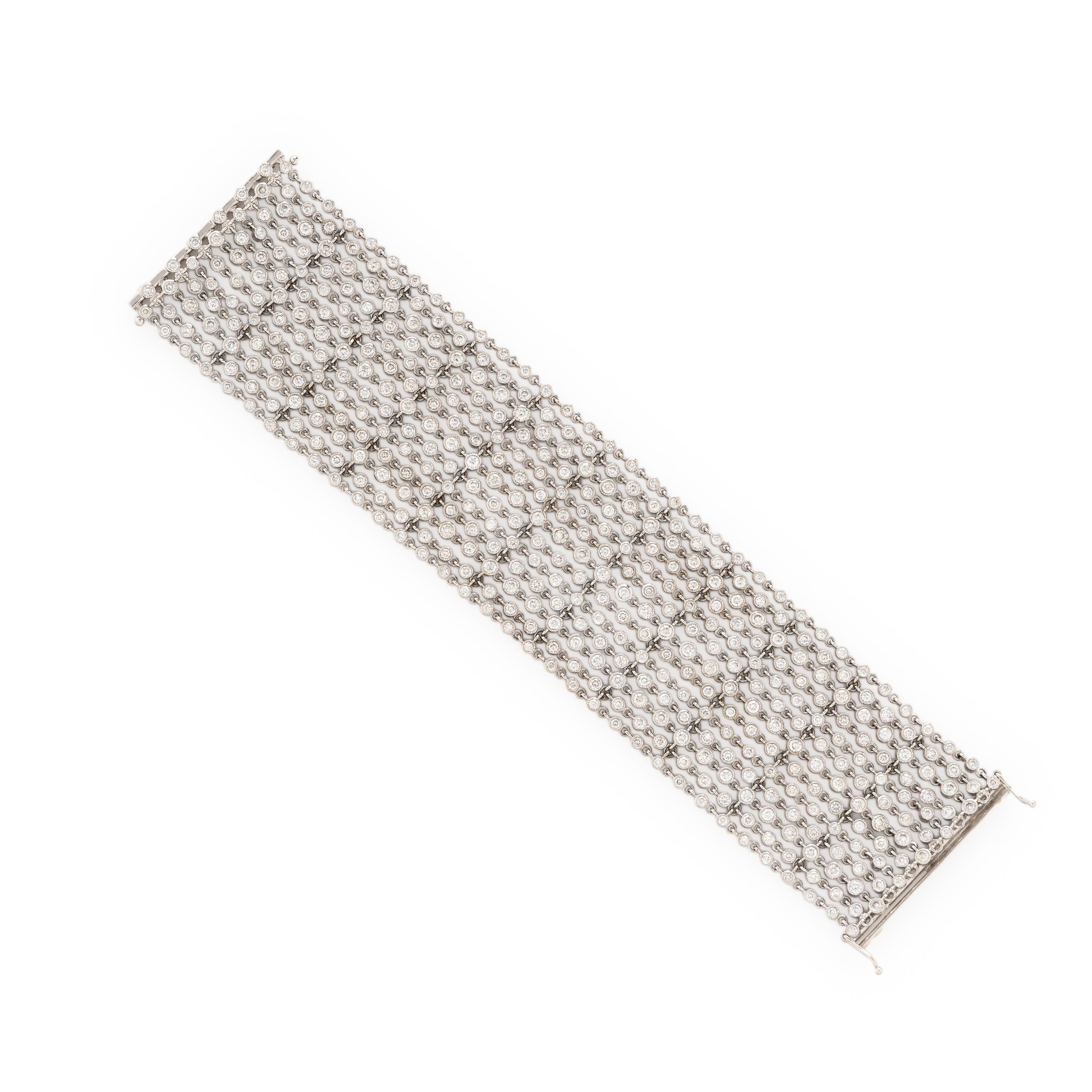 Diamond and White Gold Bracelet