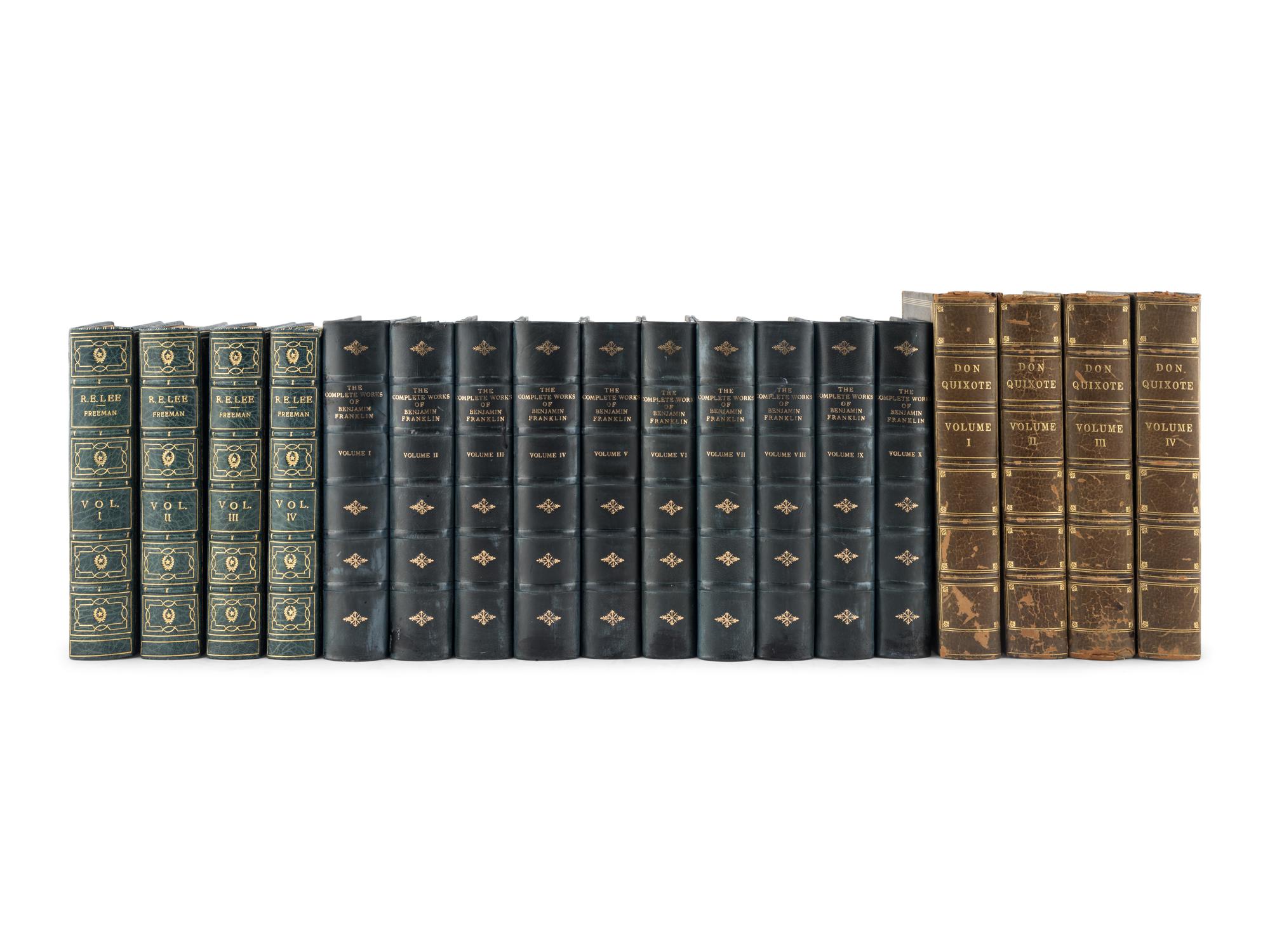 [BINDINGS] -- [BIOGRAPHY] -- [LITERATURE]. A group of 3 works related to biography and literature, comprising: