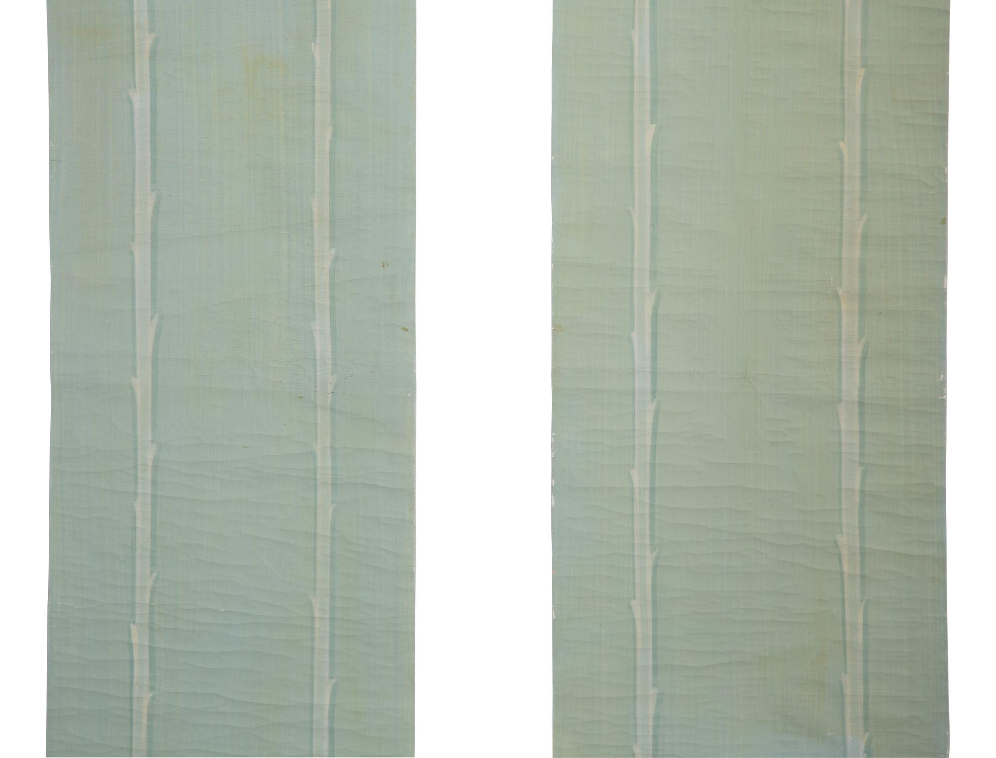 A Group of Eleven Hand Painted Wall Paper Panels Mounted on Canvas by Robert Jackson, muralist for Mario Buatta. — 20th Century