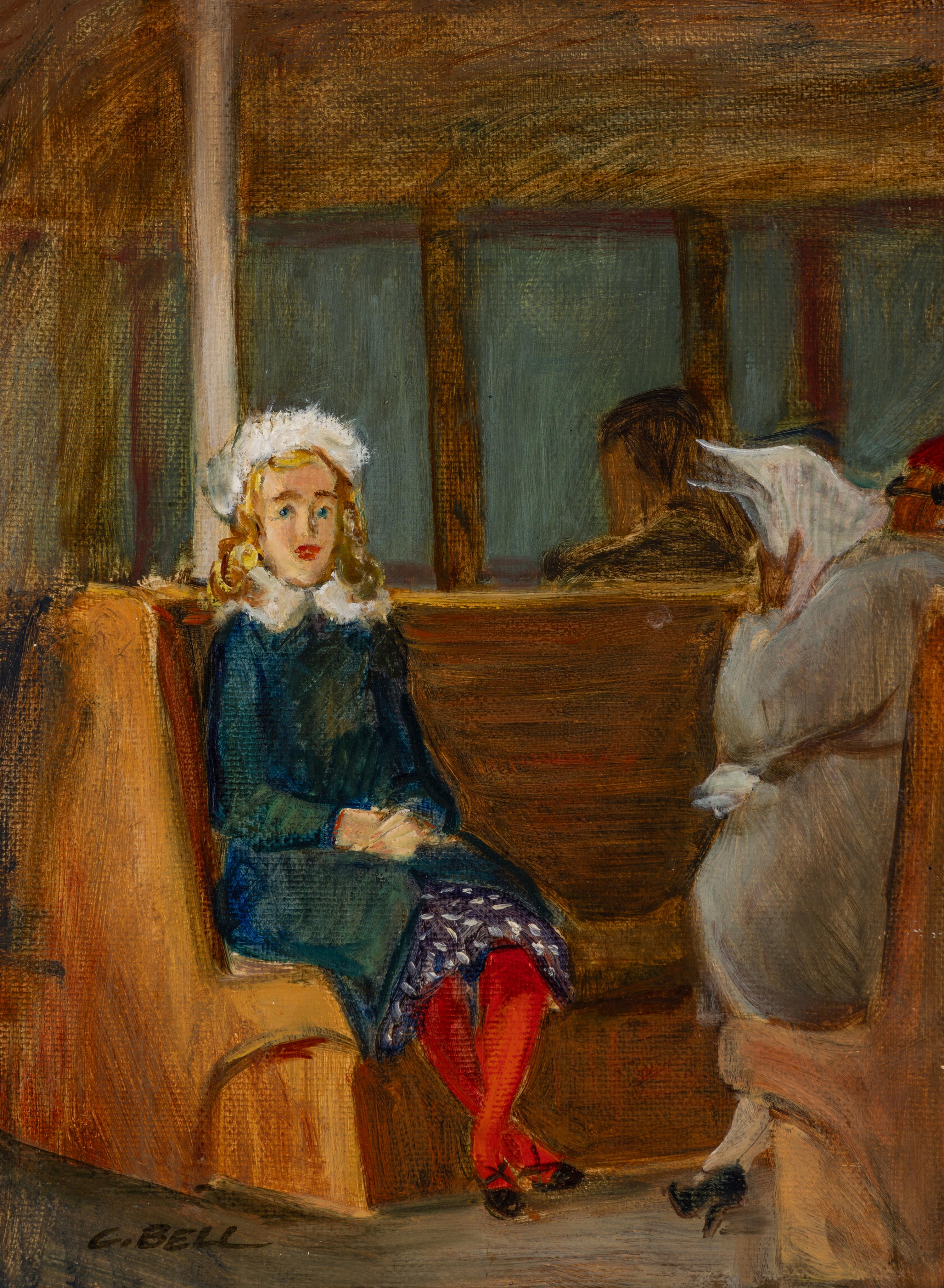 Cecil Crosley Bell (American, 1906–1970) — School Girl Going Home on the Ferry, 1963
