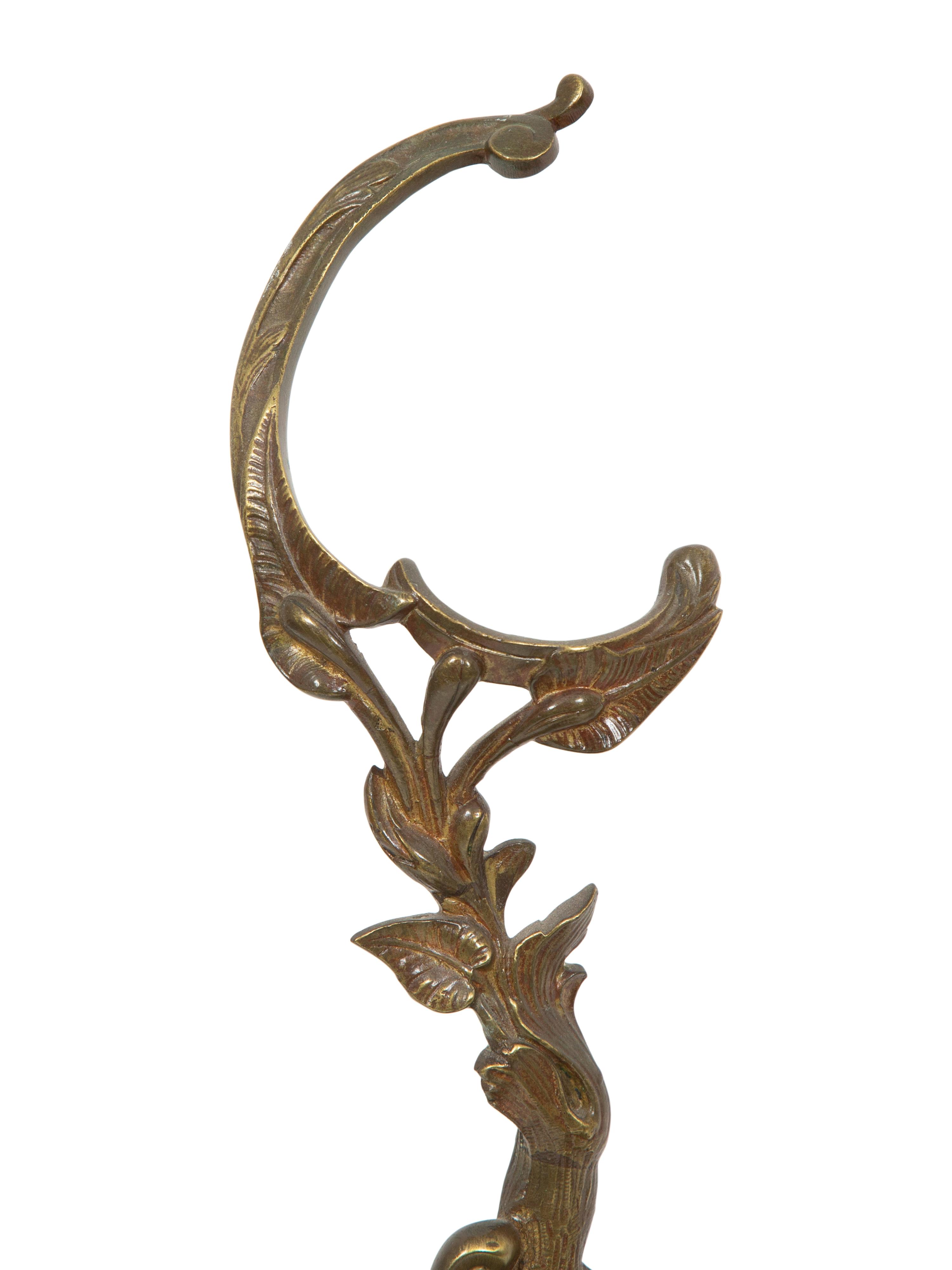 A Pair of French Gilt Bronze Chenets