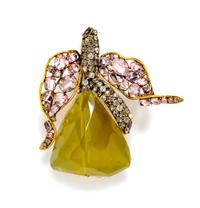 An Iradj Moini Pear Brooch, 3" L x 3" W.