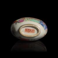 A Chinese Famille Rose Decorated "Water Margin" Snuff Bottle, Daoguang Mark and Likely of the Period