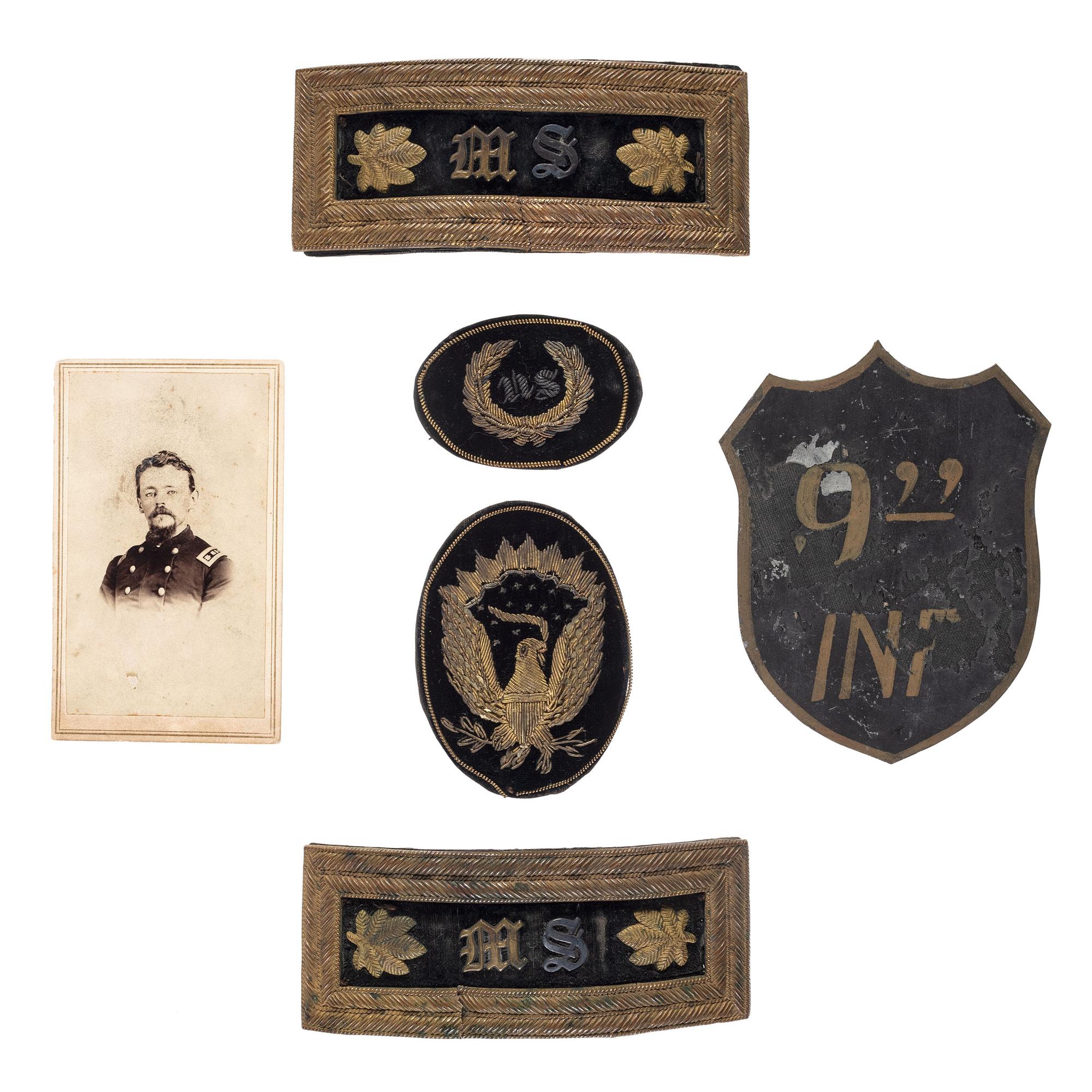Surgeon Emil Guelich, 9th Illinois Volunteer Infantry. Archive comprising insignia, photographs, and personal items.