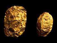 Two Egyptian Gold Scarabs