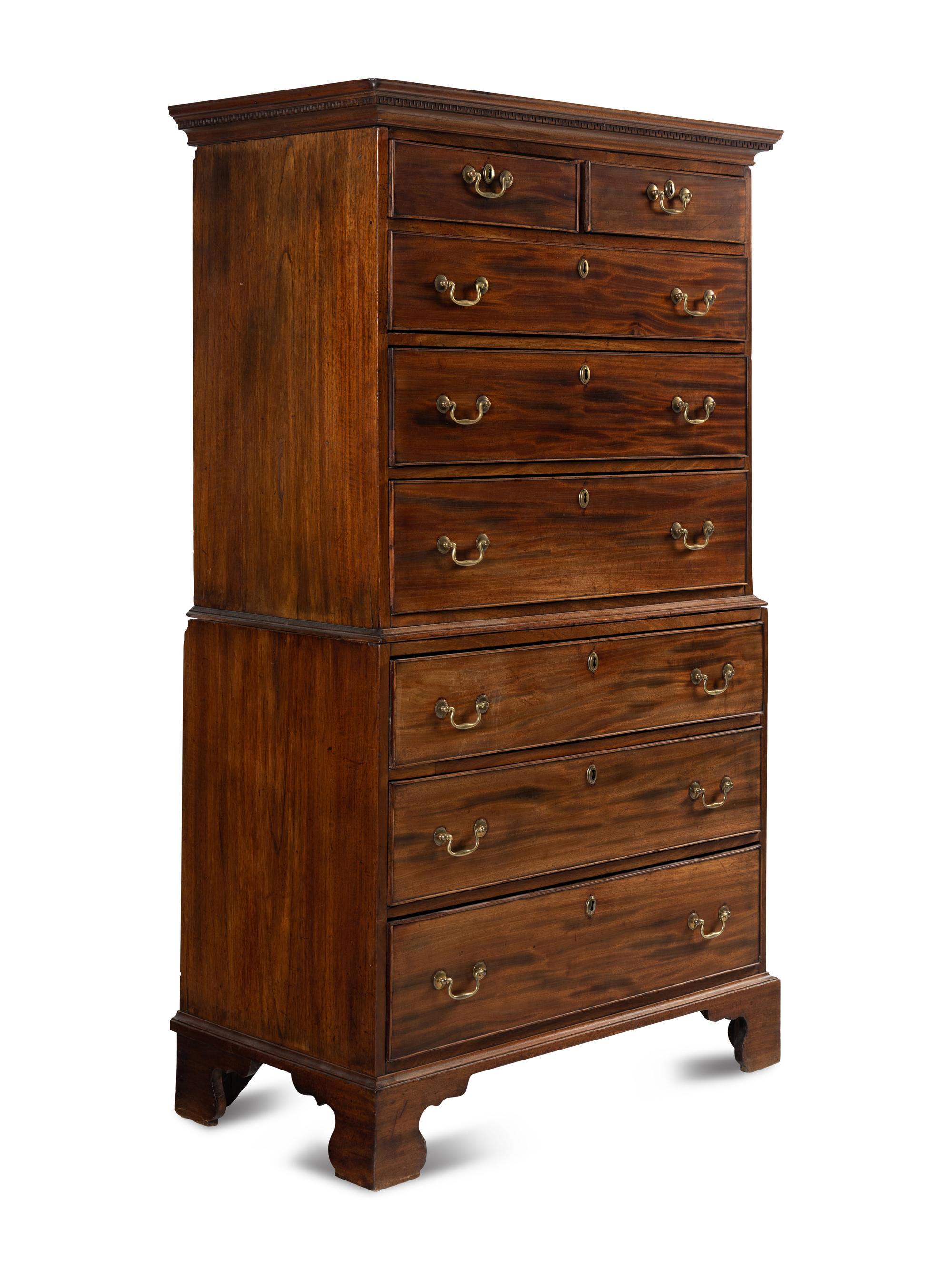 A George III Mahogany Chest-on-Chest